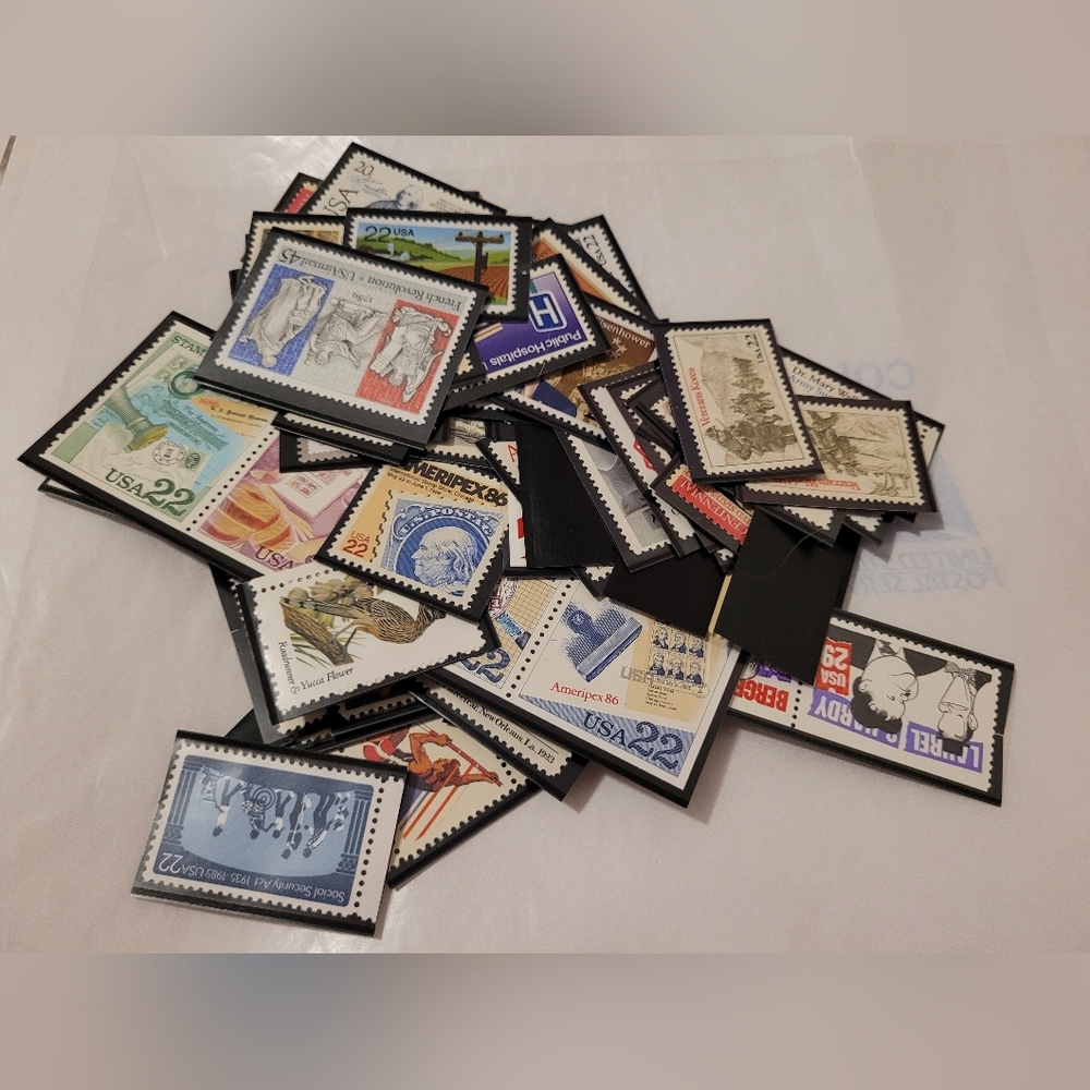 US Stamp Collection * 140 Various Stamps * 80s and 90s * Vintage * #7